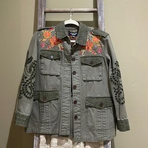 Johnny Was eyelet jacket